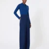 Vrouwelijk wollen vest, china blue Vrouwelijk wollen vest, china blue