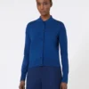 Vrouwelijk wollen vest, china blue Vrouwelijk wollen vest, china blue