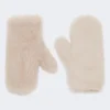 Wanten van alpaca en teddywol, beige Wanten van alpaca en teddywol, beige