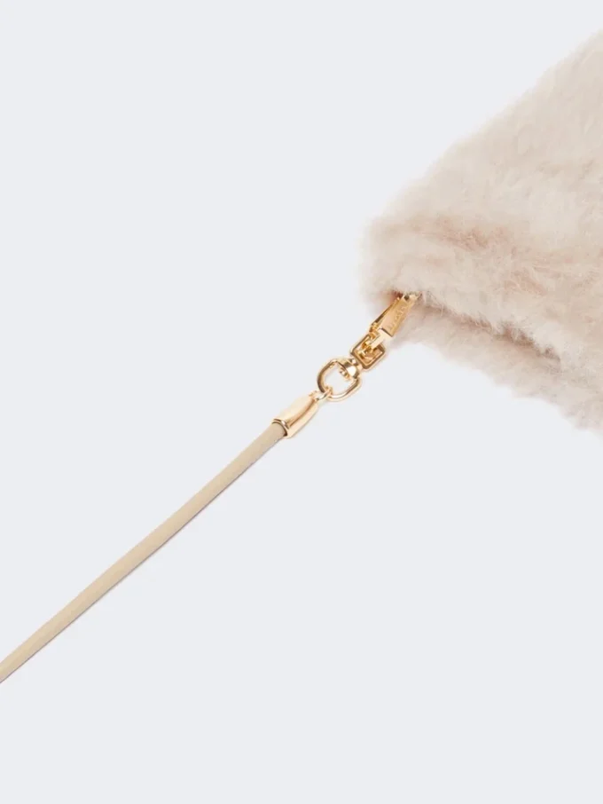 Wanten van alpaca en teddywol, beige Wanten van alpaca en teddywol, beige