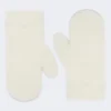 Wanten van alpaca en teddywol, optisch wit Wanten van alpaca en teddywol, optisch wit