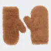 Wanten van teddystof, camel Wanten van teddystof, camel