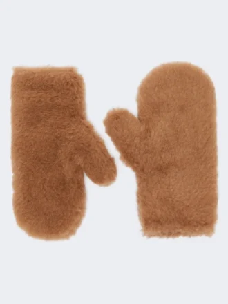 Wanten van teddystof, camel