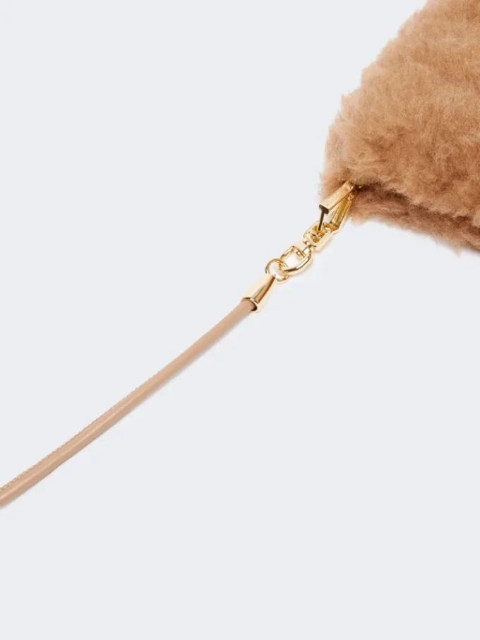 Wanten van teddystof, camel Wanten van teddystof, camel