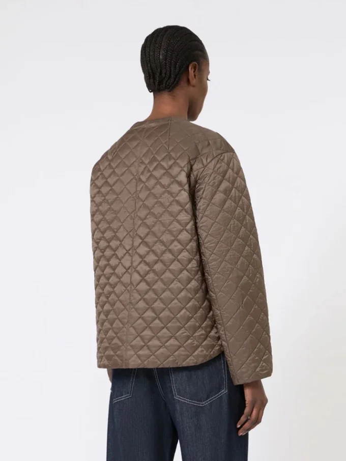 Waterafstotend gewatteerd canvas jack, hazelnootbruin Waterafstotend gewatteerd canvas jack, hazelnootbruin