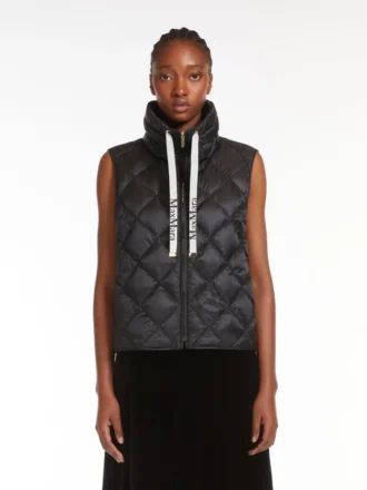 Waterafstotend nylon canvas vest, zwart