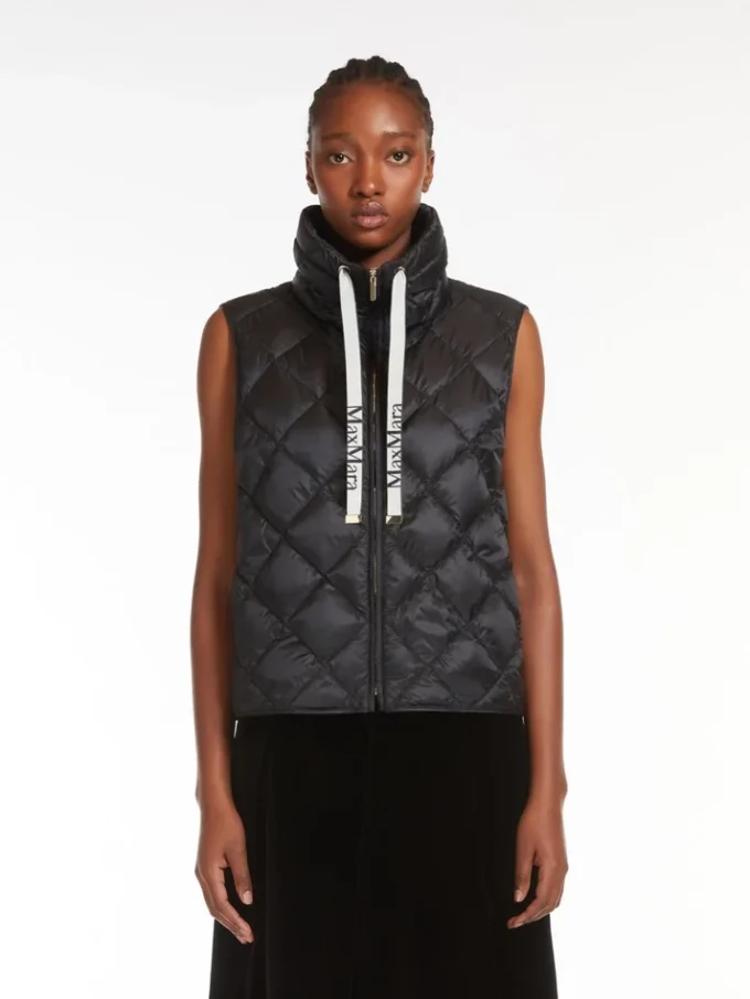 Waterafstotend nylon canvas vest, zwart