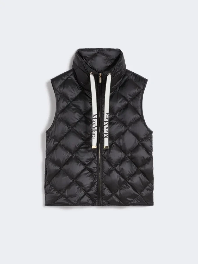 Waterafstotend nylon canvas vest, zwart