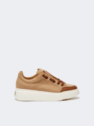 Waterafstotende camel sneakers, camel