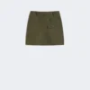 Waterafstotende canvas minirok, kaki Waterafstotende canvas minirok, kaki
