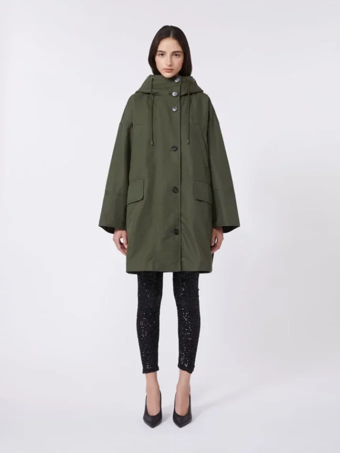 Waterafstotende canvas parka, kaki Waterafstotende canvas parka, kaki