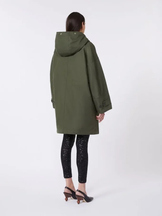 Waterafstotende canvas parka, kaki Waterafstotende canvas parka, kaki
