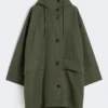 Waterafstotende canvas parka, kaki Waterafstotende canvas parka, kaki