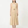 Waterafstotende gabardine jurk, beige Waterafstotende gabardine jurk, beige