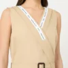 Waterafstotende gabardine jurk, beige Waterafstotende gabardine jurk, beige