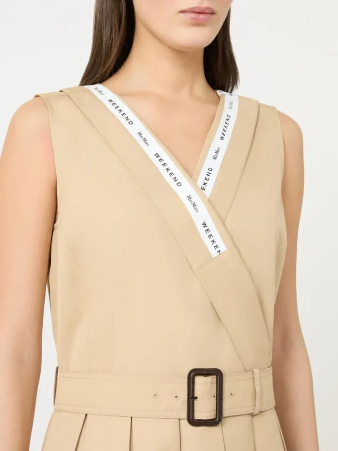 Waterafstotende gabardine jurk, beige Waterafstotende gabardine jurk, beige