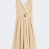 Waterafstotende gabardine jurk, beige Waterafstotende gabardine jurk, beige