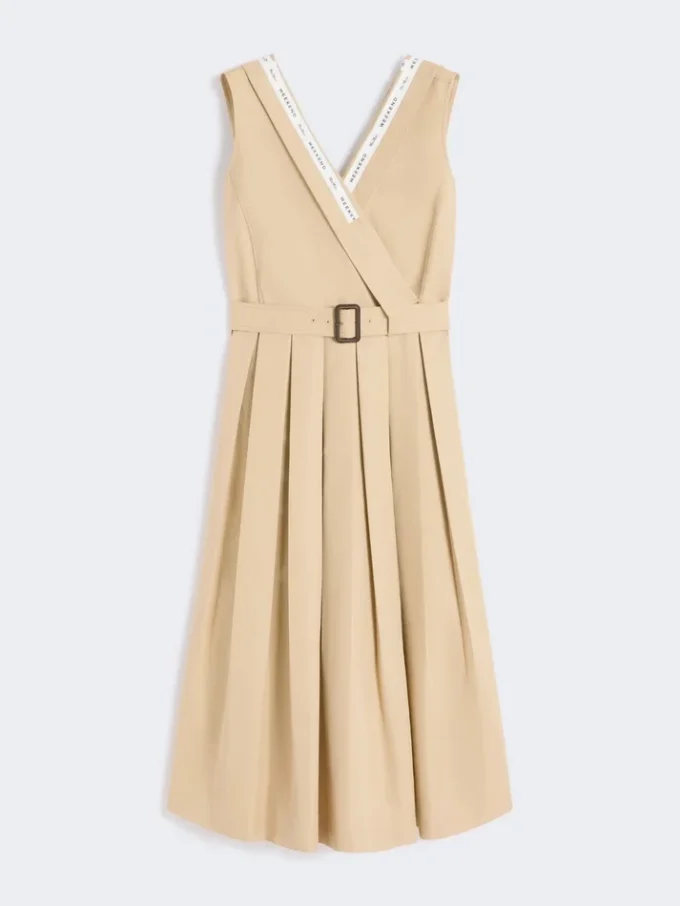 Waterafstotende gabardine jurk, beige Waterafstotende gabardine jurk, beige