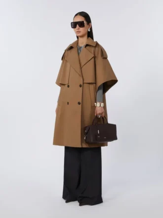 Waterafstotende gabardine mantel, koloniale