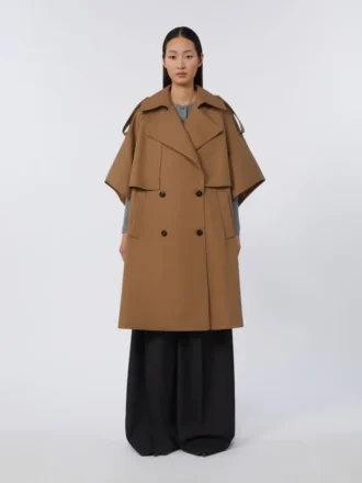 Waterafstotende gabardine mantel, koloniale