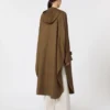 Waterafstotende gabardine-stofjas van wol, bruin Waterafstotende gabardine-stofjas van wol, bruin