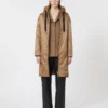 Waterafstotende, gewatteerde parka van canvas, camel Waterafstotende, gewatteerde parka van canvas, camel