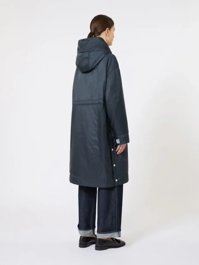 Waterafstotende, gewatteerde parka van canvas, middernachtblauw Waterafstotende, gewatteerde parka van canvas, middernachtblauw