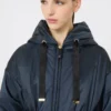 Waterafstotende, gewatteerde parka van canvas, middernachtblauw Waterafstotende, gewatteerde parka van canvas, middernachtblauw