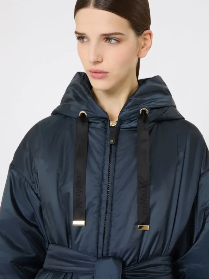 Waterafstotende, gewatteerde parka van canvas, middernachtblauw Waterafstotende, gewatteerde parka van canvas, middernachtblauw