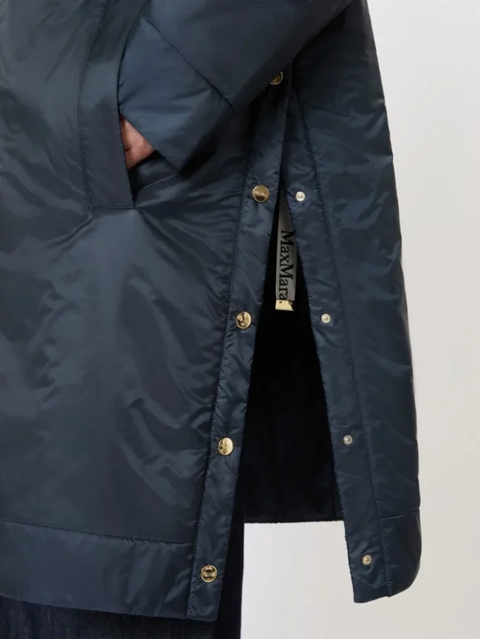 Waterafstotende, gewatteerde parka van canvas, middernachtblauw Waterafstotende, gewatteerde parka van canvas, middernachtblauw
