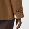 Waterafstotende katoenen trenchcoat met dubbele rij knopen, tabakskleur Waterafstotende katoenen trenchcoat met dubbele rij knopen, tabakskleur