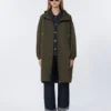 Waterafstotende parka van tafzijde, groen Waterafstotende parka van tafzijde, groen