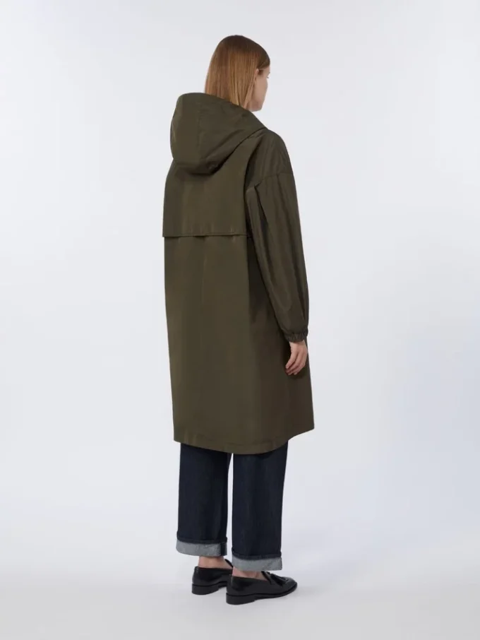 Waterafstotende parka van tafzijde, groen Waterafstotende parka van tafzijde, groen