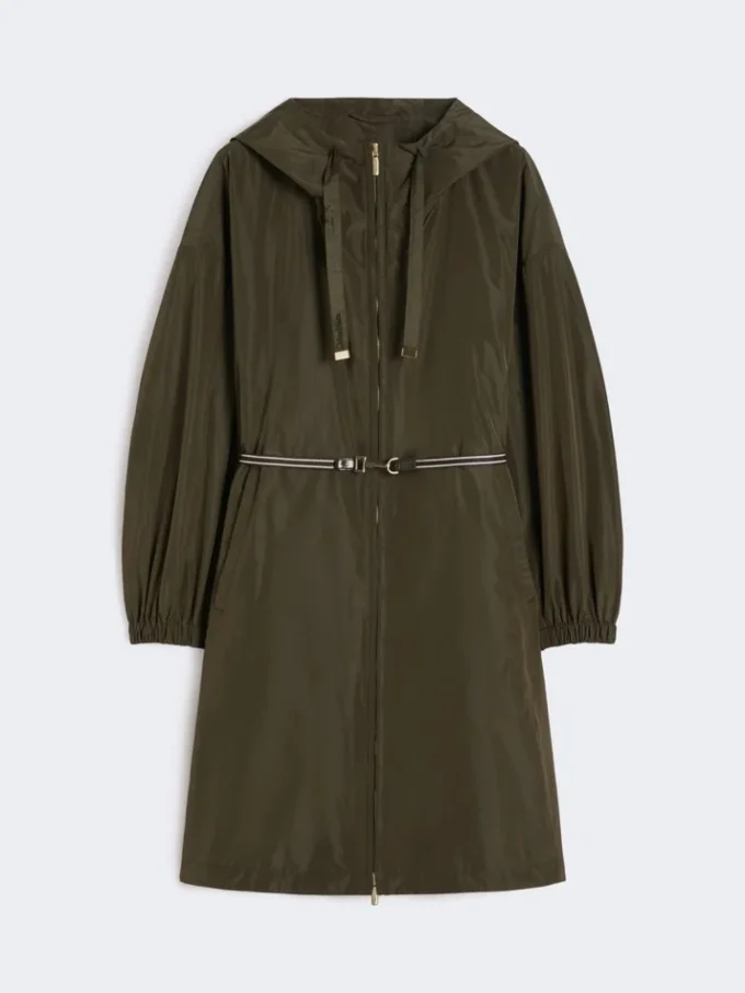 Waterafstotende parka van tafzijde, groen Waterafstotende parka van tafzijde, groen