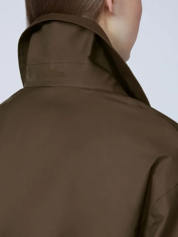 Waterafstotende trenchcoat met riem, twill, chocoladebruin Waterafstotende trenchcoat met riem, twill, chocoladebruin