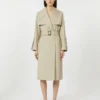 Waterafstotende trenchcoat met riem, zandkleurig Waterafstotende trenchcoat met riem, zandkleurig