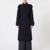 Waterafstotende trenchcoat van wollen gabardine, ultramarijnblauw Waterafstotende trenchcoat van wollen gabardine, ultramarijnblauw