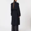 Waterafstotende trenchcoat van wollen gabardine, ultramarijnblauw Waterafstotende trenchcoat van wollen gabardine, ultramarijnblauw