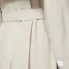 Wijd waterafstotend trenchcoat van twill, naturel Wijd waterafstotend trenchcoat van twill, naturel