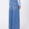 Wijde katoenen denim jeans, marineblauw Wijde katoenen denim jeans, marineblauw