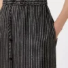 Wijde zijden broek met print, zwart-wit Wijde zijden broek met print, zwart-wit