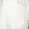 Wijdvallende broek van katoen en linnen, wit Wijdvallende broek van katoen en linnen, wit
