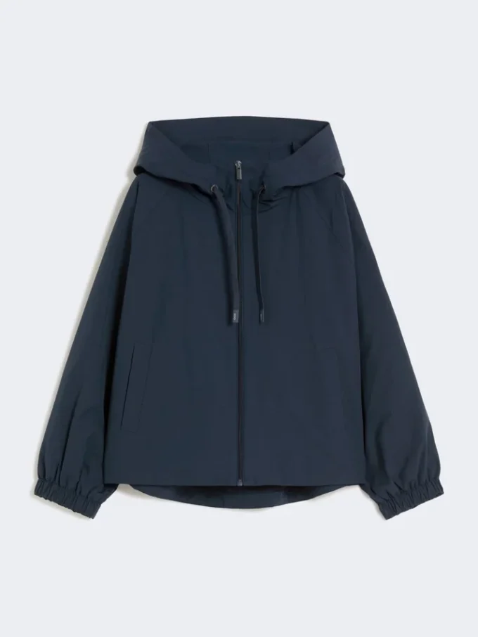 Windjack van technisch materiaal, marineblauw