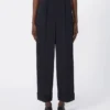 Wollen broek met hoge taille, ultramarijn