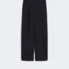 Wollen broek met hoge taille, ultramarijn