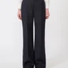 Wollen broek met krijtstreep, marineblauw Wollen broek met krijtstreep, marineblauw