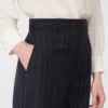 Wollen broek met krijtstreep, marineblauw Wollen broek met krijtstreep, marineblauw
