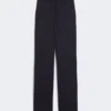 Wollen broek met krijtstreep, marineblauw Wollen broek met krijtstreep, marineblauw