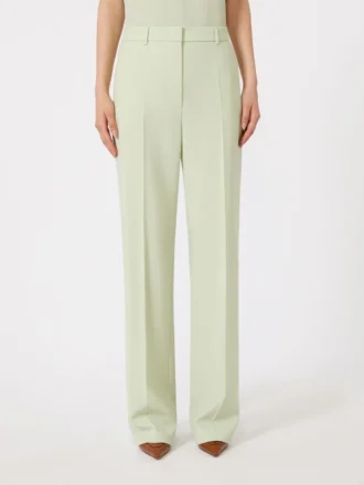 Wollen crêpe broek, groen