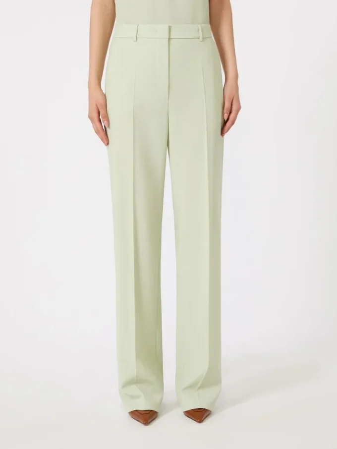 Wollen crêpe broek, groen Wollen crêpe broek, groen
